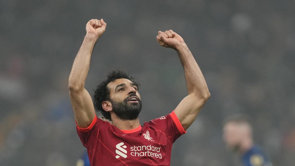 Mohamed Salah bikin gol lagi di laga tandang Liga Champions (AP/Antonio Calanni)