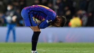 Foto: Raibnya Logo Barca dari Jersey Ferran Torres di Babak Kedua