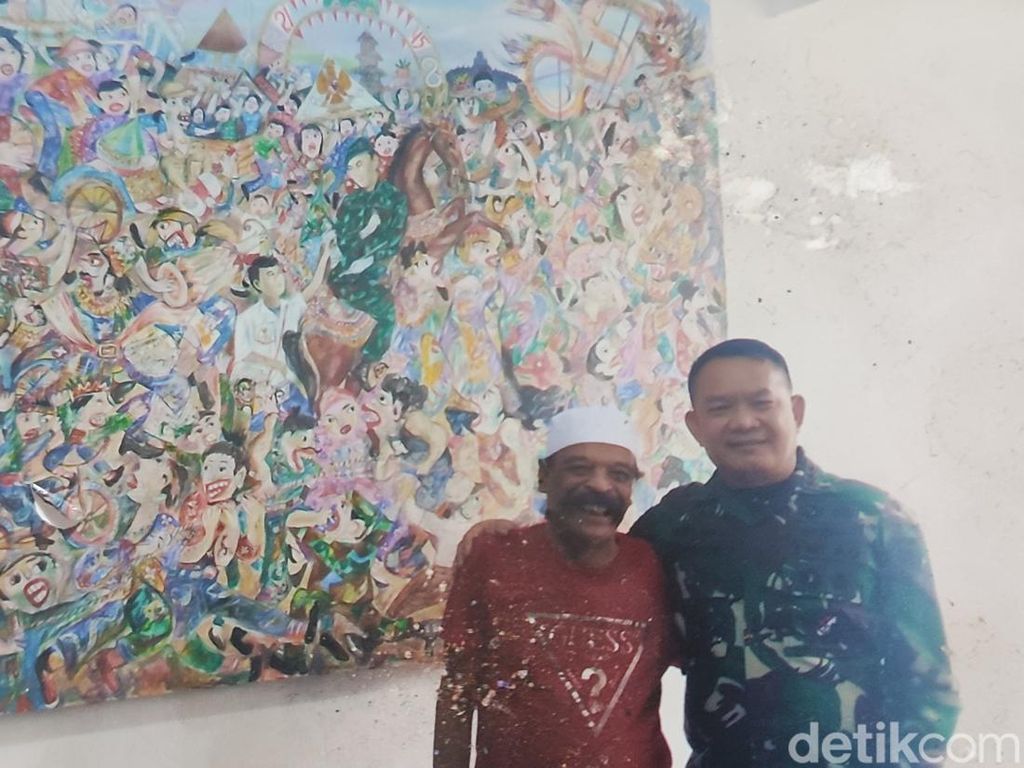 Potret Jenderal Dudung dalam Lukisan Toleransi Karya Umar Sumarta