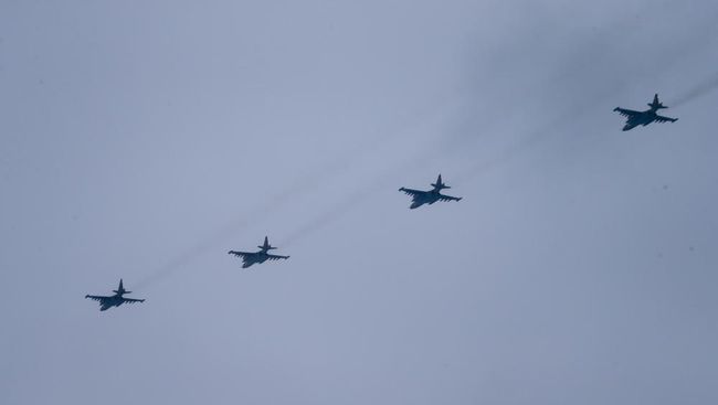 Jet-jet tempur Rusia dan Belarusia mengudara dalam latihan militer gabungan di tengah krisis Ukraina