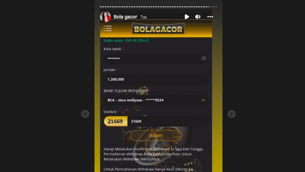 Sisca Mellyana promosi judi online