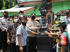 Patung Dwarapala yang Rusak di Pura Joyo Amijoyo Telah Diganti