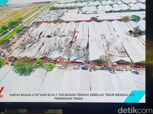 Penampakan dari Udara Sumber Kebakaran Relokasi Pasar Johar Semarang Penampakan dari Udara Sumber Kebakaran Relokasi Pasar Johar Semarang