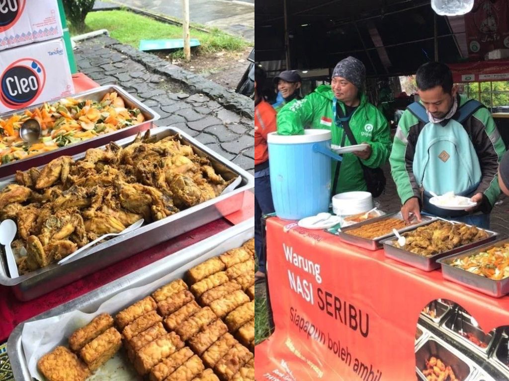 Inspiratif! Warung Makan Seribu di Bogor Tawarkan Makan Murah Sepuasnya