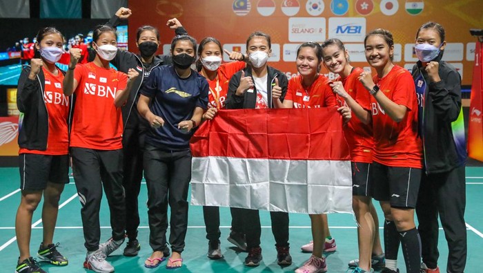 Tim putri Indonesia juara Badminton Asia Team Championship 2022 (Foto: dok. PBSI)
