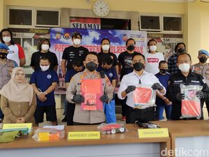 Polisi Tangkap 4 Maling di Lebak Banten, 9 Motor Curian Disita