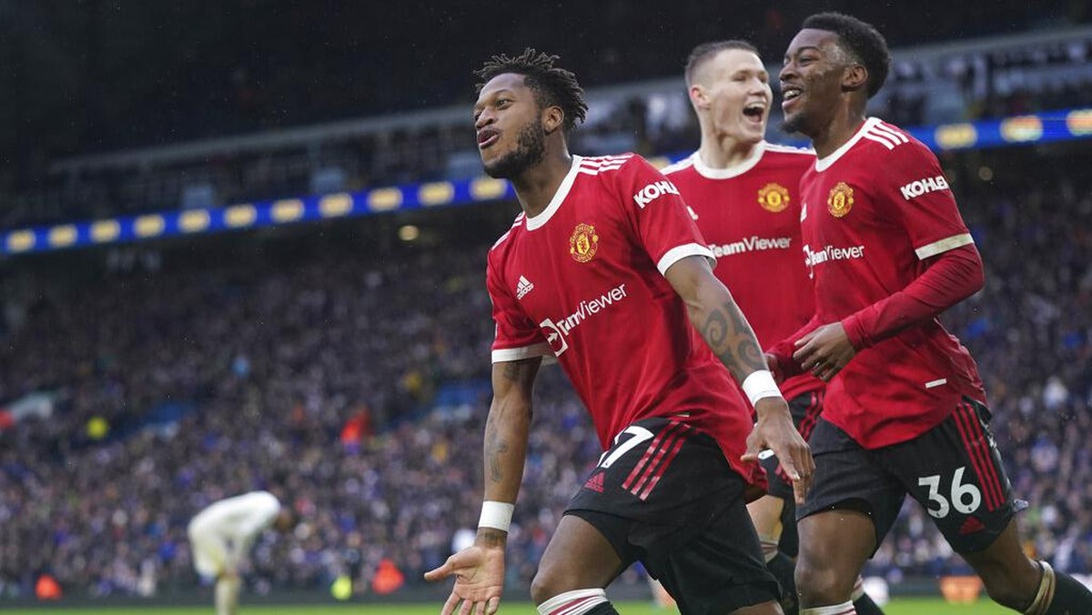 Manchester United menang 4-2 atas Leeds United di lanjutan Premier League (Foto: AP/Jon Super)