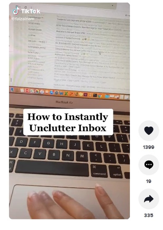 Menyortir inbox di email/ Foto: Tiktok.com/faizainam Menyortir inbox di email/ Foto: Tiktok.com/faizainam