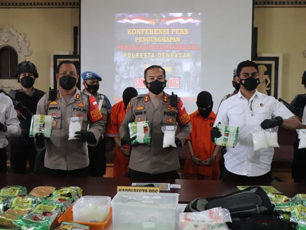 2 Sindikat Narkoba Dibekuk di Bali, 18 Kg Sabu-984 Butir Ekstasi Disita