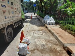 Sumur Resapan yang Rusak di Kuningan Jaksel Selesai Dicor