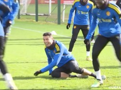 Video: Senyum Ronaldo di Sesi Latihan MU Jelang Lawan Atletico