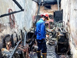 Rumah Sekaligus Tempat Servis Elektronik di Banyuwangi Terbakar