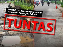 Before-After Perbaikan Jalan Rusak Gegara Sumur Resapan Kuningan Jaksel