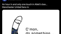 MU belum ngapa-ngapain di kotak penalti Atletico, bikin fans geregetan. Foto: dok. Twitter