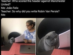 Saking miripnya, jangan salah tulis gol Joao Felix jadi Van Persie ya! Foto: dok. Twitter