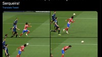 Begini aksi hang time Joao Felix. Foto: dok. Twitter