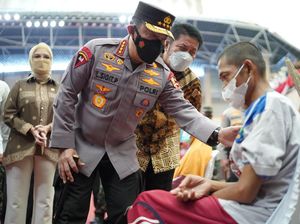 Tinjau Vaksinasi di Sumsel, Kapolri Dorong Percepatan Target Dosis Dua-Booster