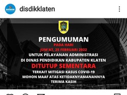 Pelayanan Disdik Klaten Ditutup Gegara Staf Kena Corona Usai Hajatan