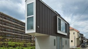 10 Foto Rumah Ramping di Lahan Segitiga, Mungil Tapi Dalamnya Bikin Takjub