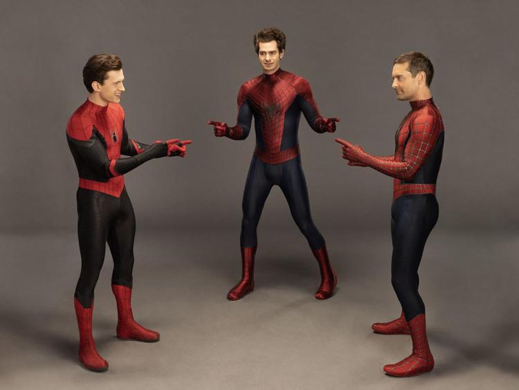 Akhirnya Tom Holland, Andrew Garfield dan Tobey Maguire Bikin Meme Spider-Man