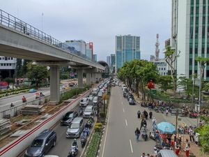 PA 212 Demo Kedubes India, Lalin Jl Rasuna Said Arah Mampang Macet