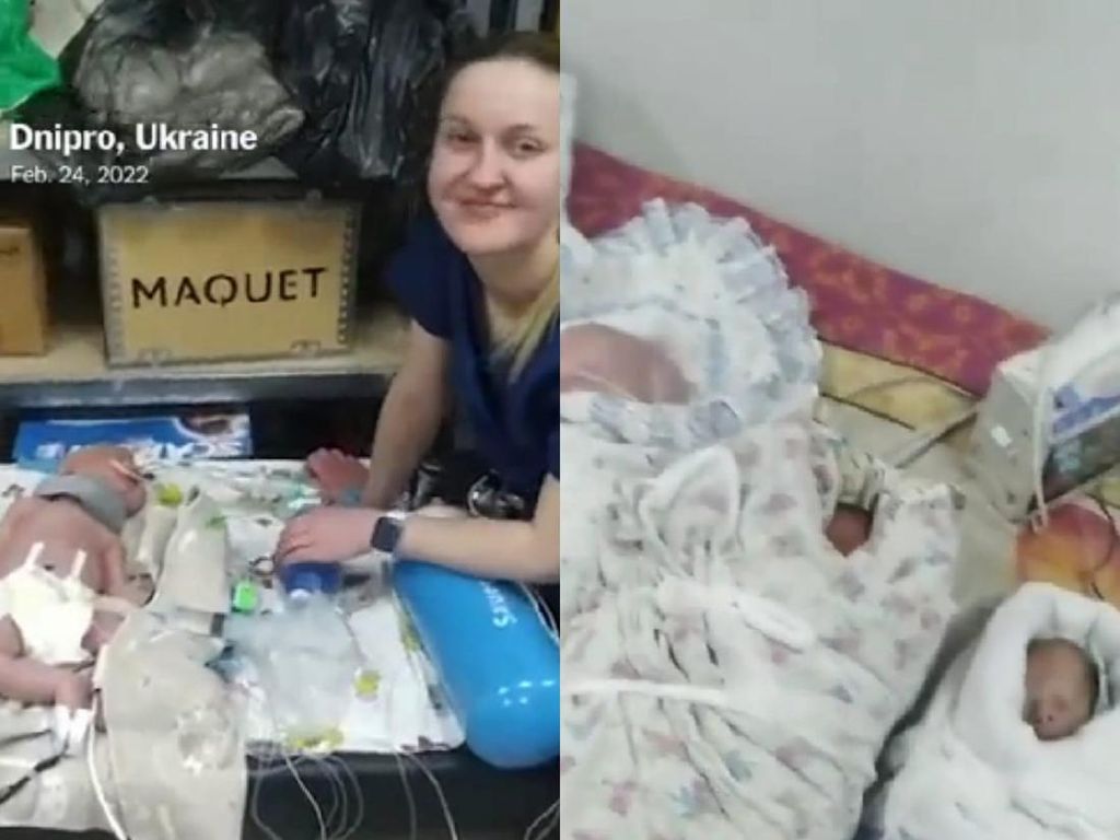 Potret Bayi Baru Lahir di Ukraina Terpaksa Dirawat di Shelter Bom