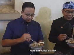 Pak Ganjar Disentil Anies Kala Makan Bubur Bareng Ridwan Kamil