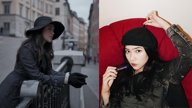 Potret Raisa dan Isyana Mengenakan Topi