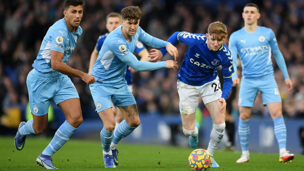 Everton vs Man City masih 0-0 di babak pertama (Foto: Getty Images/Michael Regan)