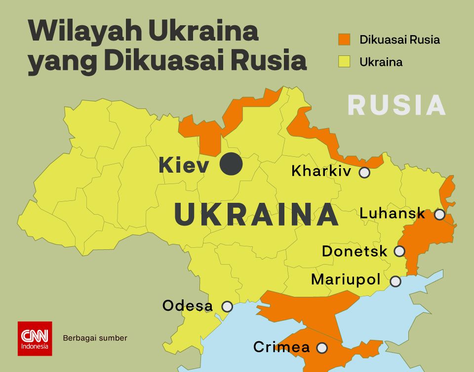 Rusia peta ukraina dan Ukraina diserang: