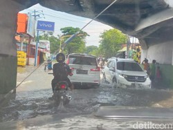 Hati-hati, Jalan Raya Gempol Viaduk Pasuruan-Surabaya Banjir