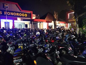 148 Motor Terciduk Razia Balap Liar di Ponorogo