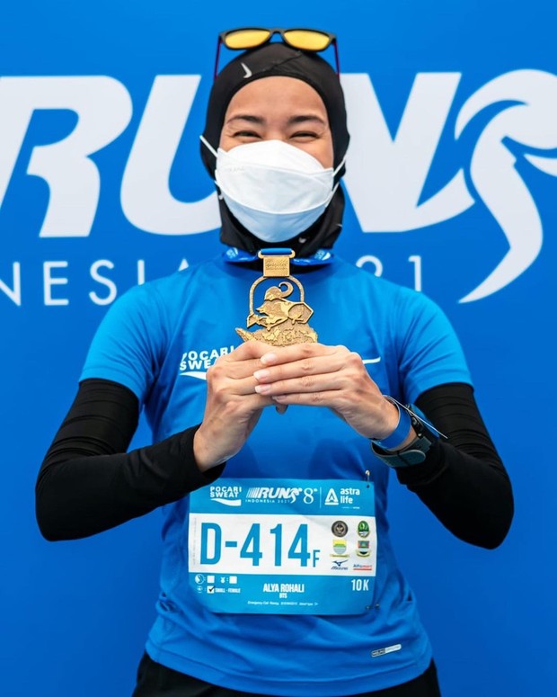 Alya Rohali memiliki hobi lari bahkan anak sulungnya juga mengikuti jejaknya menyukai lari