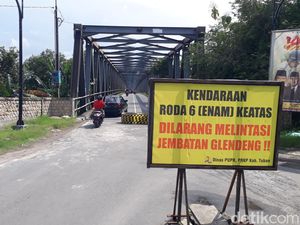 Baru 2 Bulan Dibuka, Jembatan Glendeng Tuban Kembali Ditutup