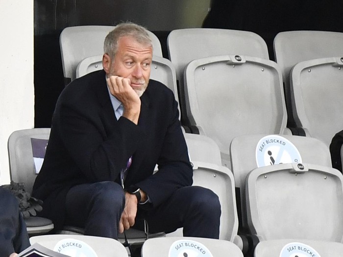 FILE - In this file photo dated Sunday, May 16, 2021, Chelsea soccer club owner Roman Abramovich attends the UEFA Womens Champions League final soccer match against FC Barcelona in Gothenburg, Sweden.  British journalist Catherine Belton and her publisher are facing defamation claims from billionaire Chelsea Football Club owner Roman Abramovich and other wealthy Russians over a book entitled  “Putin’s People”, about the rise of Russian President Vladimir Putin, according to reports Wednesday July 28, 2021. (AP Photo/Martin Meissner, FILE)