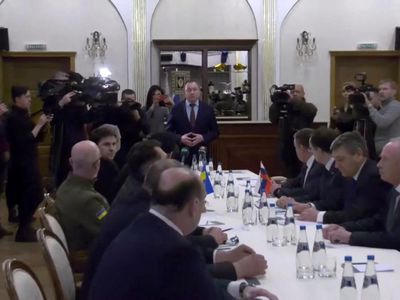 Momen Perundingan Ukraina-Rusia di Perbatasan Belarusia