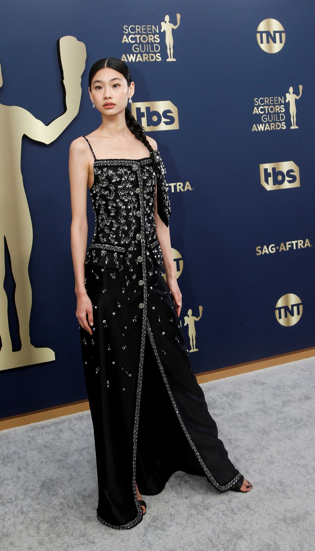 HoYeon Jung attends the 28th Screen Actors Guild Awards, in Santa Monica, California, US, February 27, 2022. REUTERS/Aude Guerrucci