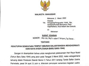 Hari Raya Nyepi, Pemkot Makassar Tutup Diskotek-Tempat Pijat Hari Raya Nyepi, Pemkot Makassar Tutup Diskotek-Tempat Pijat