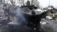 Tank-tank yang Hancur dalam Invasi Rusia ke Ukraina
