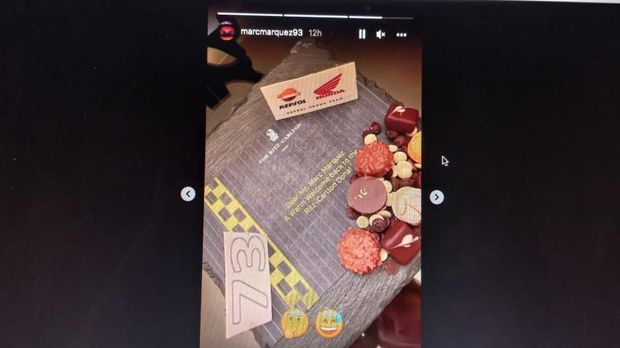 Tangkapan layar Instastory Marc Marquez
