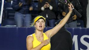Ekspresi Petenis Ukraina Pecundangi Wakil Rusia di Monterrey