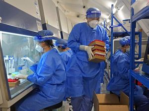 Sibuknya Laboratorium Tes Massal COVID-19 di Hong Kong