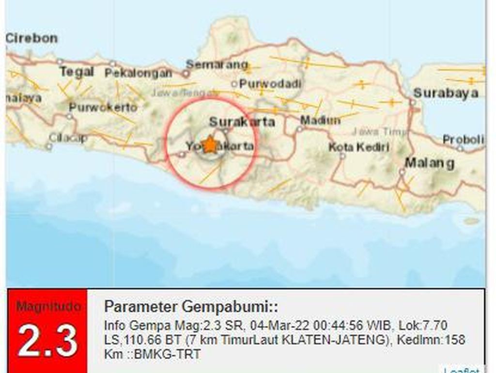 Gempa M 2,3 Terjadi di Klaten Gempa M 2,3 Terjadi di Klaten