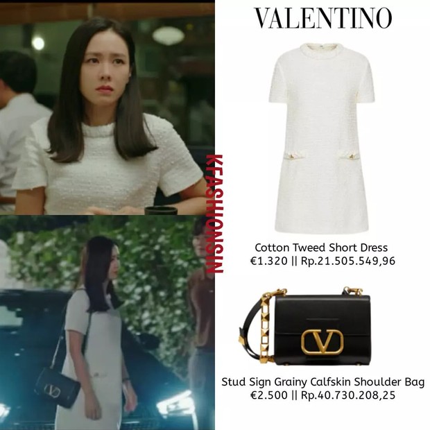 Outfit Son Ye Jin wearing dress by Valentino/instagram.com/kfashion Son Ye Jin menggunakan dress dari Valentino Garavani dalam drama Thirty Nine.