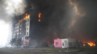Pusat Logistik Ukraina Membara Digempur Tentara Rusia