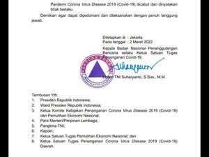 Heboh Edaran Potongan Surat soal Pandemi Dicabut, Ini Faktanya Heboh Edaran Potongan Surat soal Pandemi Dicabut, Ini Faktanya
