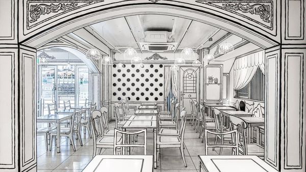 Kafe Unik Berkonsep Monokrom Ini Mirip Gambar Dalam Komik