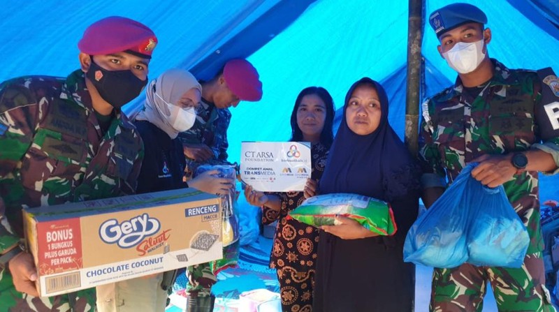 CTARSA Foundation, berbuatbaik.id, TransMedia Salurkan Bantuan Gempa Pasaman