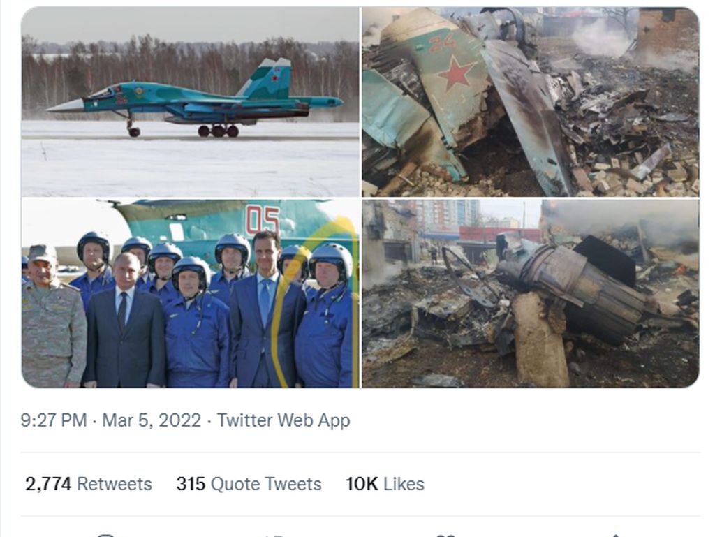Jet-jet Tempur Canggih Rusia Rontok Dihantam Rudal Panggul Tentara Ukraina