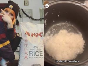 Doyan Makan Nasi, Bule Amerika Ini Stok Beras sampai 22 Kg